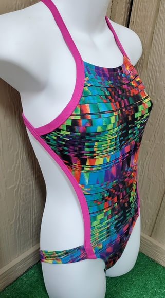 Speedo Swimsuit Eye Spy Printed Vee 2 Women's One- - Picture 5 of 9